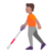 Person With White Cane: Medium Skin Tone