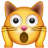 疲れた猫の顔 Emoji 🙀 image - WhatsApp style