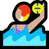 Woman Playing Water Polo: Medium-Light Skin Tone Emoji 🤽🏼‍♀️ image - Microsoft Windows 10 Segoe UI Emoji style