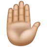 Raised Hand: Medium-Light Skin Tone Emoji ✋🏼 image - Samsung style