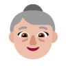 Old Woman: Medium-Light Skin Tone Emoji 👵🏼 image - Microsoft Classic 2D style