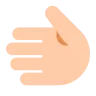 Leftwards Hand: Light Skin Tone Emoji 🫲🏻 image - Tossface style