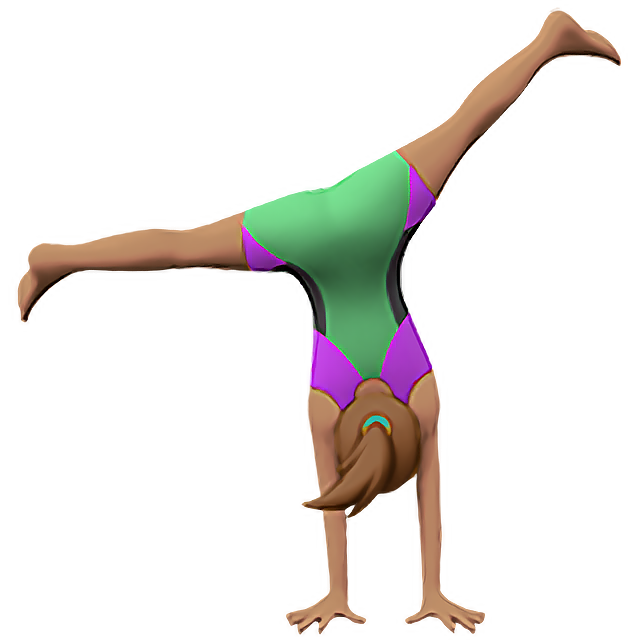 Woman Cartwheeling: Medium Skin Tone