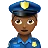 Woman Police Officer: Medium-Dark Skin Tone