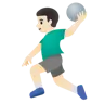 Man Playing Handball: Light Skin Tone Emoji 🤾🏻‍♂️ image - Google Noto Color style