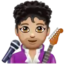 Man Singer: Medium-Light Skin Tone Emoji 👨🏼‍🎤 image - WhatsApp style