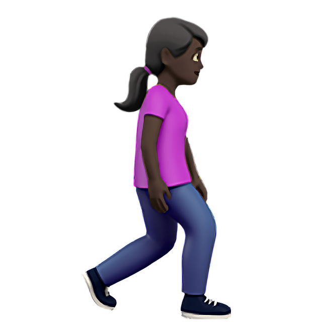 Woman Walking Facing Right: Dark Skin Tone