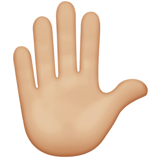 Raised Hand: Medium-Light Skin Tone