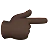 Backhand Index Pointing Right: Dark Skin Tone