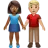 Woman And Man Holding Hands: Medium-Dark Skin Tone, Medium-Light Skin Tone