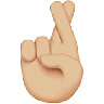 Crossed Fingers: Medium-Light Skin Tone Emoji 🤞🏼 image - Apple style
