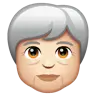 Older Person: Light Skin Tone Emoji 🧓🏻 image - WhatsApp style