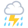 雷雨雲 Emoji ⛈ image - EmojiTwo style