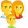 Family: Man, Woman, Boy Emoji 👨‍👩‍👦 image - Facebook Messenger (2016) style