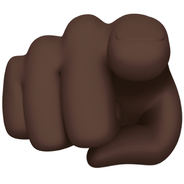 Index Pointing At The Viewer: Dark Skin Tone