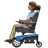 Person In Motorized Wheelchair: Medium-Dark Skin Tone