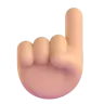 Index Pointing Up: Medium-Light Skin Tone Emoji ☝🏼 image - Microsoft 3D Fluent style