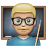 Man Teacher: Medium-Light Skin Tone Emoji 👨🏼‍🏫 image - WhatsApp style