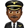 Man Pilot: Medium-Dark Skin Tone Emoji 👨🏾‍✈️ image - Apple style