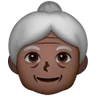 Old Woman: Dark Skin Tone Emoji 👵🏿 image - Samsung style