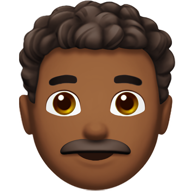 Man: Medium-Dark Skin Tone, Curly Hair