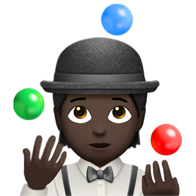 Person Juggling: Dark Skin Tone