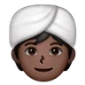 Person Wearing Turban: Dark Skin Tone Emoji 👳🏿 image - Samsung style
