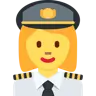 Woman Pilot Emoji 👩‍✈️ image - Twitter / X (Twemoji) style