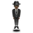 Person In Suit Levitating: Medium-Dark Skin Tone