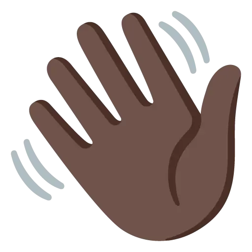 ππΏ - Waving Hand: Dark Skin Tone Emoji meaning, copy and paste emoticon ...