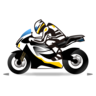レーシングバイク Emoji 🏍 image - Emojidex style