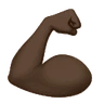 Flexed Biceps: Dark Skin Tone Emoji 💪🏿 image - Huawei Harmony OS style