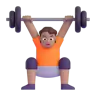 Person Lifting Weights: Medium Skin Tone Emoji 🏋🏽 image - Microsoft 3D Fluent style