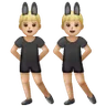 Men With Bunny Ears: Medium-Light Skin Tone Emoji 👯🏼‍♂️ image - Samsung style