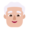 Man: Medium-Light Skin Tone, White Hair Emoji 👨🏼‍🦳 image - Microsoft Classic 2D style