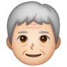 Older Person: Light Skin Tone Emoji 🧓🏻 image - Samsung style