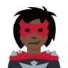 Woman Supervillain: Dark Skin Tone Emoji 🦹🏿‍♀️ image - Twitter / X (Twemoji) style