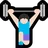 Woman Lifting Weights: Light Skin Tone