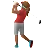 Woman Golfing: Medium Skin Tone