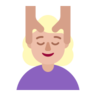 Woman Getting Massage: Medium-Light Skin Tone Emoji 💆🏼‍♀️ image - Microsoft Classic 2D style
