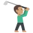 Person Golfing: Medium Skin Tone
