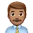 Man Office Worker: Medium Skin Tone