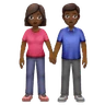 Woman And Man Holding Hands: Medium-Dark Skin Tone Emoji 👫🏾 image - Huawei Harmony OS style