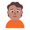 Person Frowning: Medium Skin Tone Emoji 🙍🏽 image - Microsoft Classic 2D style