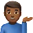 Man Tipping Hand: Medium-Dark Skin Tone