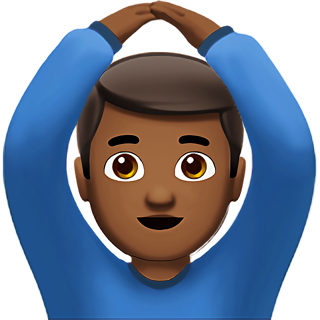 Man Gesturing Ok: Medium-Dark Skin Tone