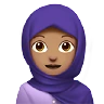 Woman With Headscarf: Medium Skin Tone Emoji 🧕🏽 image - Apple style