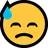 땀을 흘리는 얼굴