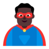 Man Superhero: Dark Skin Tone Emoji 🦸🏿‍♂️ image - Microsoft Classic 2D style