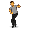 男の踊り Emoji 🕺 image - Emojidex style